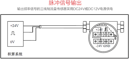 涡街计量表脉冲信号输出接线图