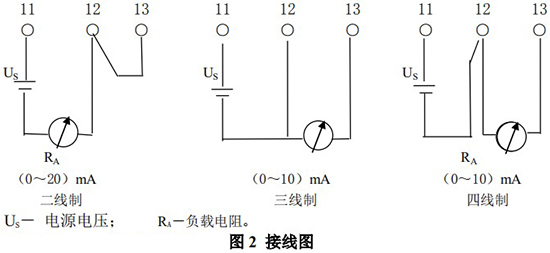 硫化氢流量计接线图